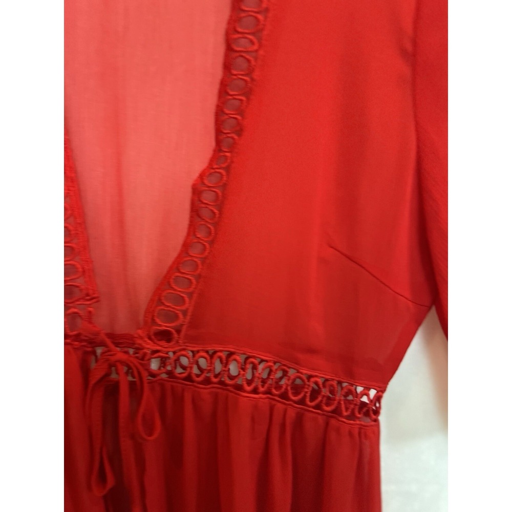New York Company Sheer Embroidered Eyelet Cover‎ up Kimono Size S Resort Beach - Picture 10 of 16